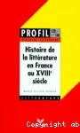 Histoire de la littérature en France au XVIIIè siècle vignette